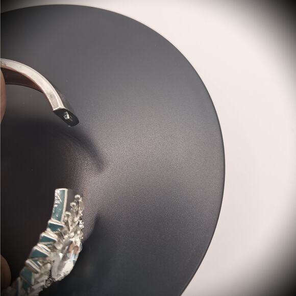 Vintage Kramer Art Nouveau Bold Rhinestone Bracelet Hinge Clasp Siver Clear CZ - Picture 8 of 10